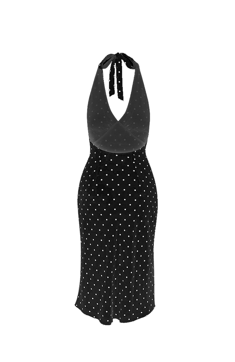 Gloria Polka Dot Halter Dress