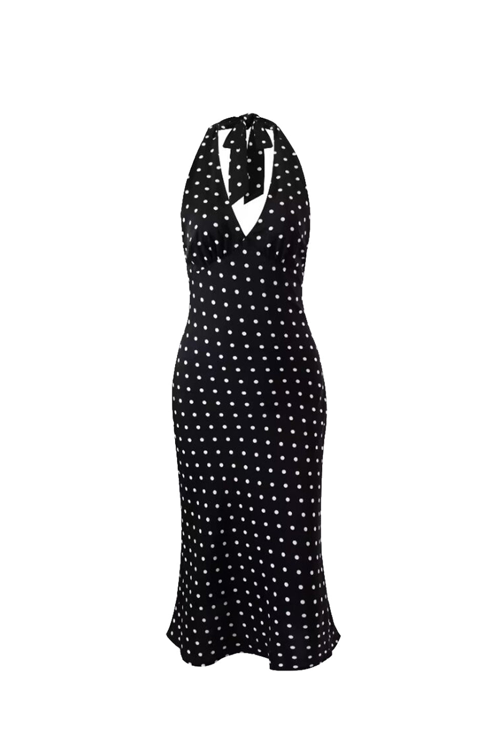 Gloria Polka Dot Halter Dress