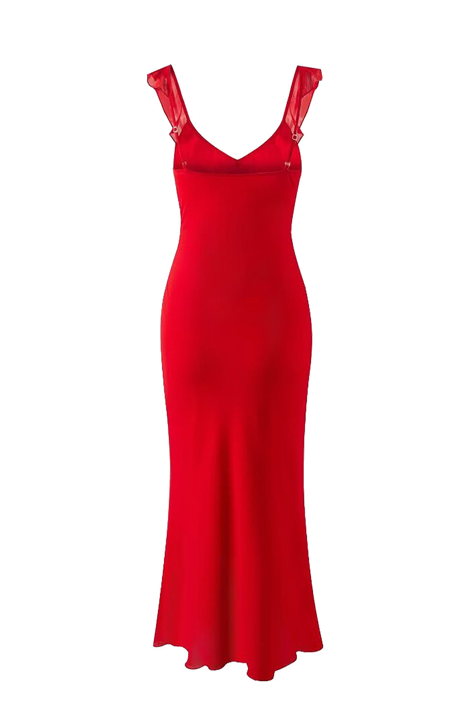 Winterberry Ruffle Maxi Dress Red