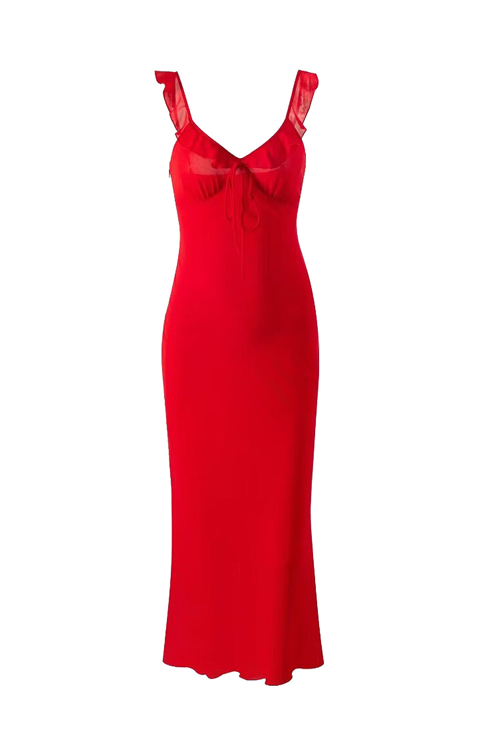 Winterberry Ruffle Maxi Dress Red